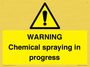 WARNING Chemical spraying in progress